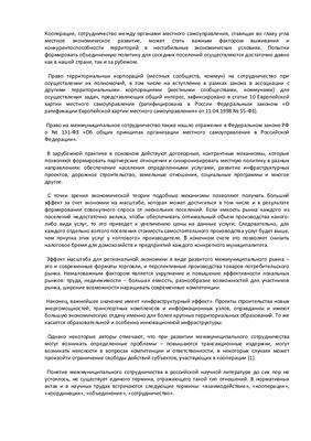 Власова Н.Ю., Джек Л.Н. Перспективы развития межмуниципального сотрудничества в субъектах РФ