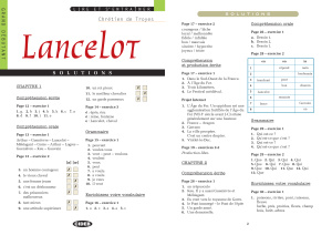 Troyes Chrétien. Lancelot (A1). Solutions