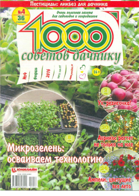 1000 советов дачнику 2016 №04