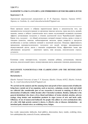 Буряченко С.В. Нанокристаллы галлуазита для очищения и детоксикации клеток