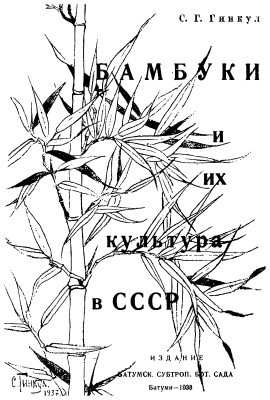 Гинкул С.Г. Бамбуки и их культура в СССР