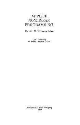 Химмельблау Д. Прикладное нелинейное программирование