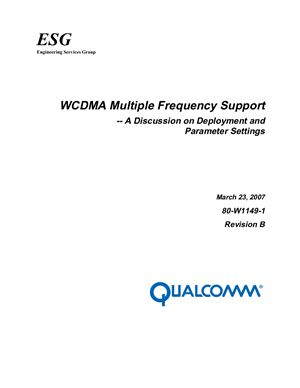WCDMA Multiple Frequency Support