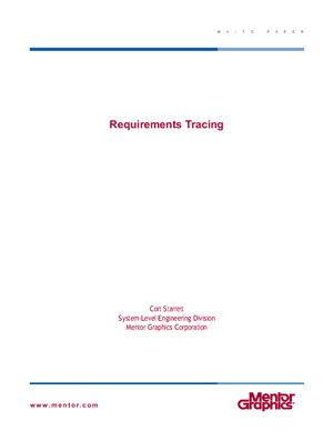 Starrett C. Requirements tracing