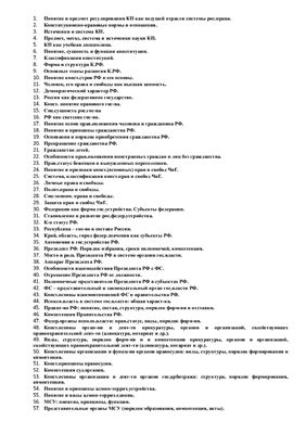 Шпоры - Конституционное право Российской Федерации