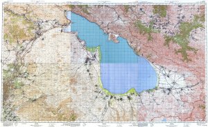Топографическая карта окрестностей озера Севан