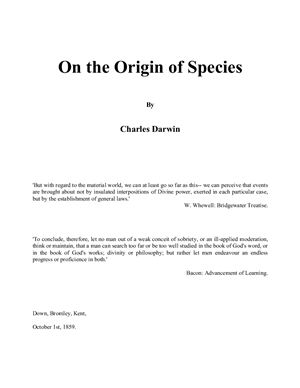 Darwin Charles. On the Origin of Species