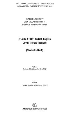 Merc Ali, Kopkalli Yavuz Handan. Translation: Turkish - English. Student's book