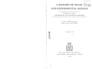 Thorndike L. A History of Magic and Experimental Science. Vol.3
