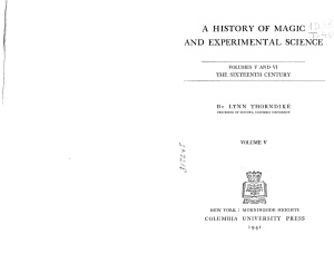 Thorndike L. A History of Magic and Experimental Science. Vol.5