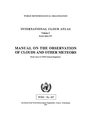 Документ ВМО-0407. International cloud atlas. Vol. 1. Manual on the observation of clouds and other meteors