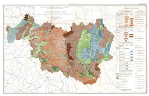 Геоморфологическая карта Центрально-Черноземного района масштаб 1: 1 000 000