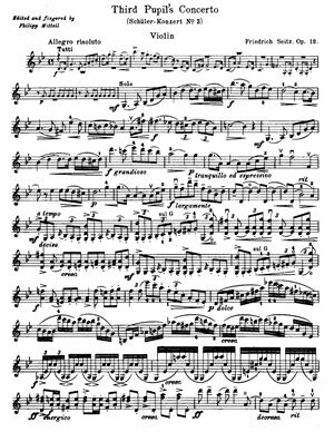 Seitz Friedrich. Violin Concerto №3 op. 12