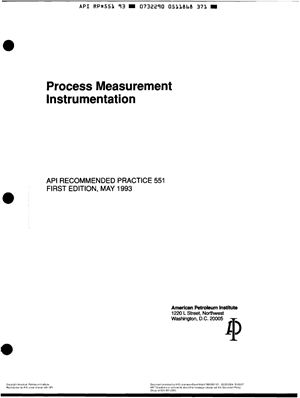 API RP 551-1993 Process Measurement Instrumentation