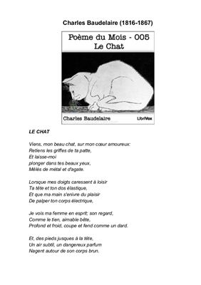 Baudelaire Charles. Le Chat