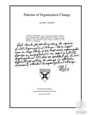Greiner L. Patterns of Organization Change