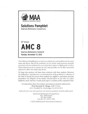 American Mathematics Contest 8 (AMC 8) 2012