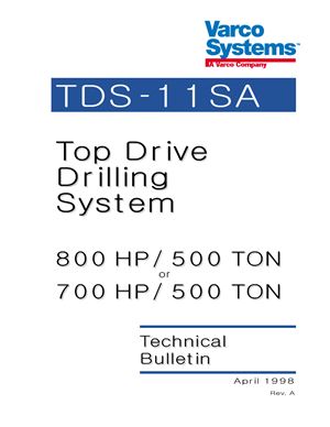 Буровая система верхнего привода TDS-11SА