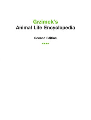 Grzimek Bernhard. Grzimek's Animal Life Encyclopedia. Volume 01. Lower Metazoans and Lesser Deuterostomes