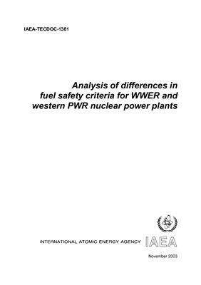 IAEA-TECDOC-1381: Analysis of differences in fuel safety criteria for WWER and western PWR nuclear power plants
