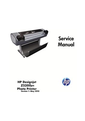 HP DesigJet Z5200ps GP Photo Printer. Service Manual