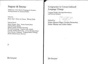 Besters-Dilgers J., Dermarkar C., Pfänder S., Rabus A. (eds.). Congruence in Contact-induced Language Change: Language Families, Typological Resemblance, and Perceived Similarity