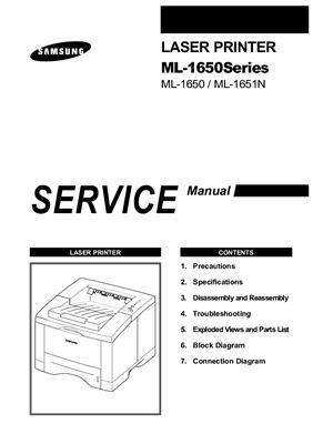 Samsung ML-1650 / ML-1651N. Service Manual