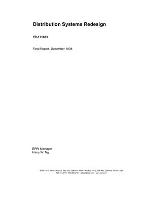 Distribution Systems Redesign - EPRI report