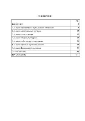 Отчет по производственной практике по анализу на предприятии ООО
