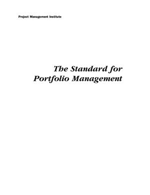 Руководство - The Standard for Portfolio Management