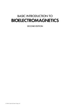 Furse C., Christensen D.A., Durney C.H. Basic Introduction to Bioelectromagnetics