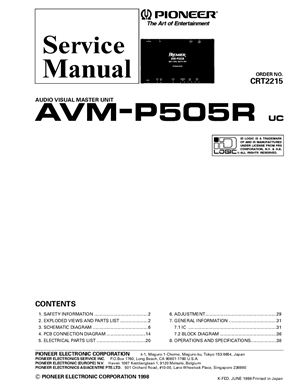 Аудио визуальный дисплей Pioneer AVM-P505R