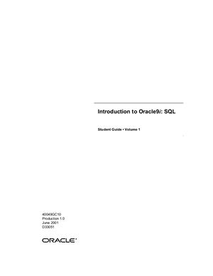 Greenberg Nancy, Priya Nathan. Introduction to Oracle 9i (Введение в Oracle 9i)
