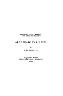 Бальдассарри М. Алгебраические многообразия