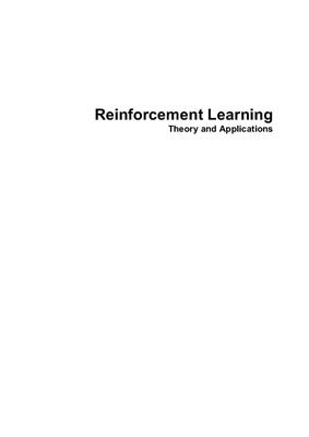 Weber C., Elshaw M., Mayer N.M. (eds.) Reinforcement Learning. Theory and Applications