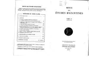 Revue des études Byzantines 1974 №32