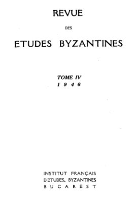 Revue des études Byzantines 1946 №04