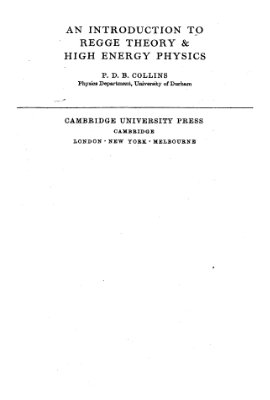 Коллинз П. Введение в реджевскую теорию и физику высоких энергий