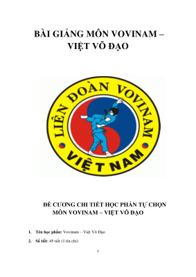 Liên đoân vovinam viêt nam. Bài giảng môn vovinam - việt võ đạo. Федерация Вовинам Вьетнама. Вовинам Вьетводао