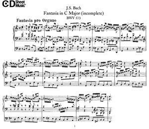 Бах И.С. Фантазия До Мажор (BWV 573)