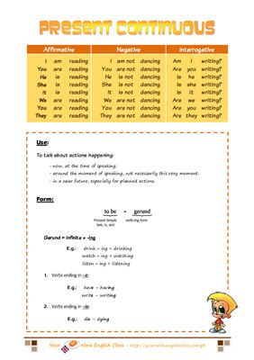 Your Online English Class - Grammar Worksheets