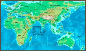 Историческая карта Мира (ок. 500 год нашей эры)