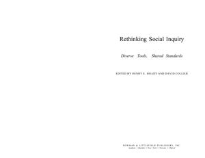 Collier D., Brady H.E. Rethinking Social Inquiry: Diverse Tools, Shared Standards