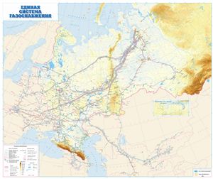 Схема газопроводов Европейской части СССР
