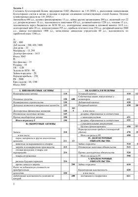 Ответы к экзамену - экзаменационные задачи по бухгалтерскому учету