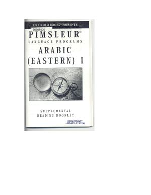 Paul Pimsleur. Pimsleur Arabic Eastern Course 1 Part 1