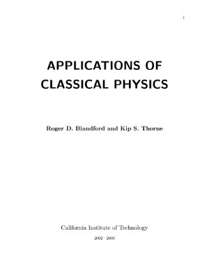 Blandford R., Thorne K. Applications of Classical Physics