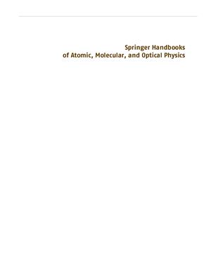 Drake G.W.F. (editor) Handbook of Atomic, Molecular, and Optical Physics