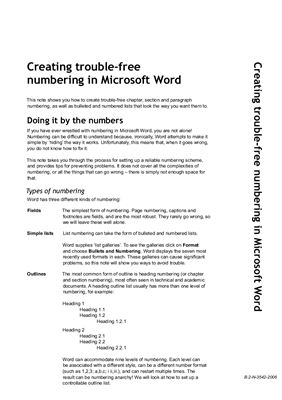 Методические указания - Creating trouble-free numbering in Microsoft Word