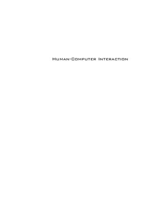 Pavlidis I. (ed.) Human-Computer Interaction